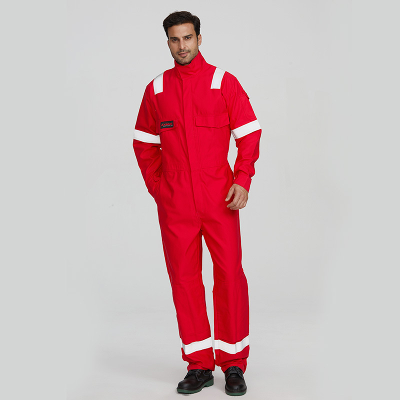 Factory Supply Bule EN Standard Mechanics Metals Industry Fire Resistant Suit Fire Retardant FR fireproof Coverall