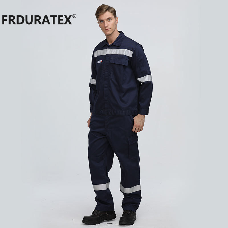 FRDURATEX Fire Resistant Reflective Electrician Workwear Safety Suit Work Wear Clothes Security Uniform For Men