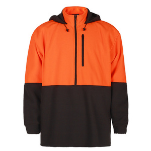 Hi Vis Reflective Safety Polar Fleece Hoodie Jacket