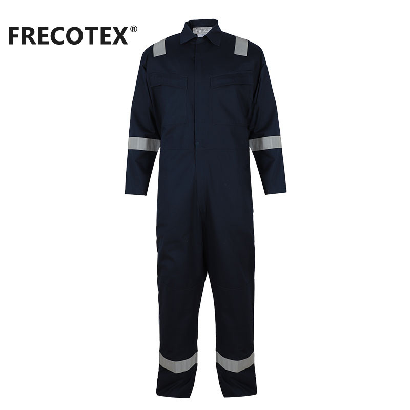 Wholesale Men Black Safety Fire Retardant Coverall Industrial Workwear Mechanics Oil Resistant Fireproof Working FR Coveralls