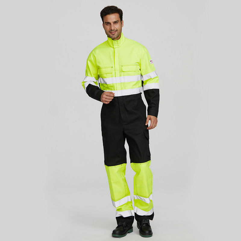 FRECOTEX Wholesale mens hi vis workwear flame retardant reflective industrial mining fireproof working coverall