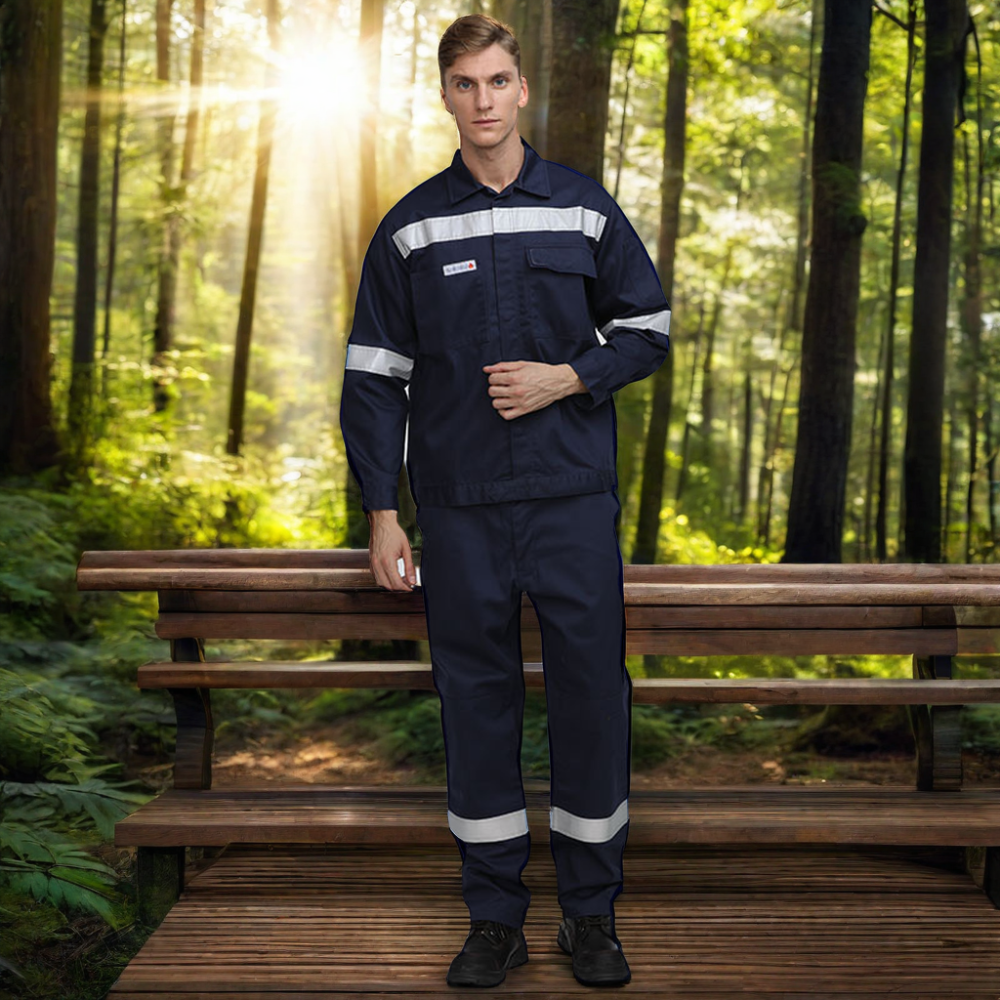 FRDURATEX Fire Resistant Reflective Electrician Workwear Safety Suit Work Wear Clothes Security Uniform For Men