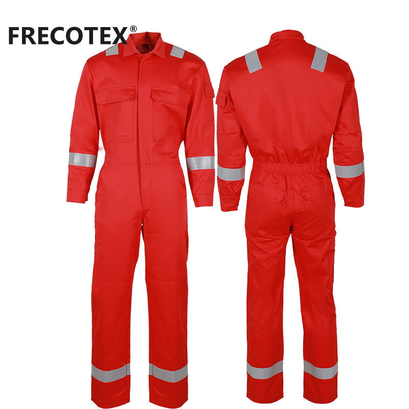 Wholesale Men Black Safety Fire Retardant Coverall Industrial Workwear Mechanics Oil Resistant Fireproof Working FR Coveralls