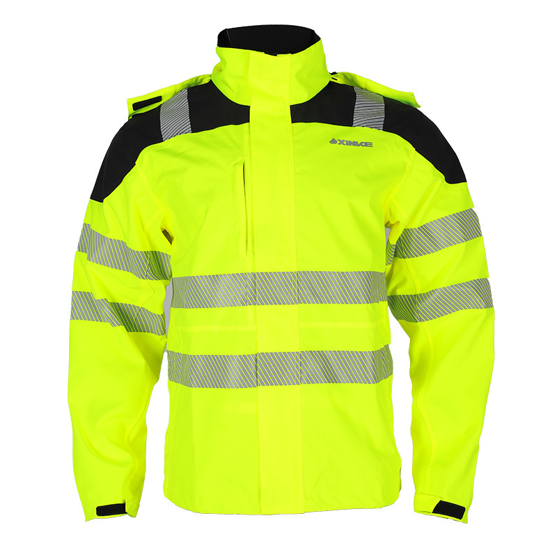 Factory Supply High Visibility Safety Work Clothes Construction Security Workwear 3M Reflective Work Jacket for Mens Cotton