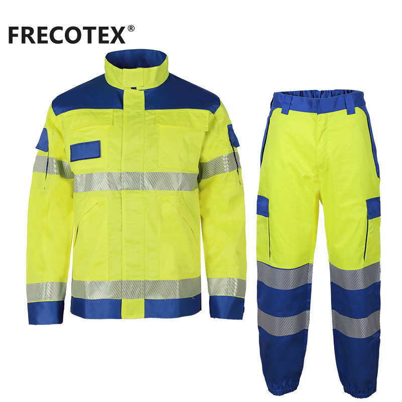 FRECOTEX Wholesale Fire Retardant Long Sleeve Waterproof Fire Retardant High Visibility Clothing Jacket