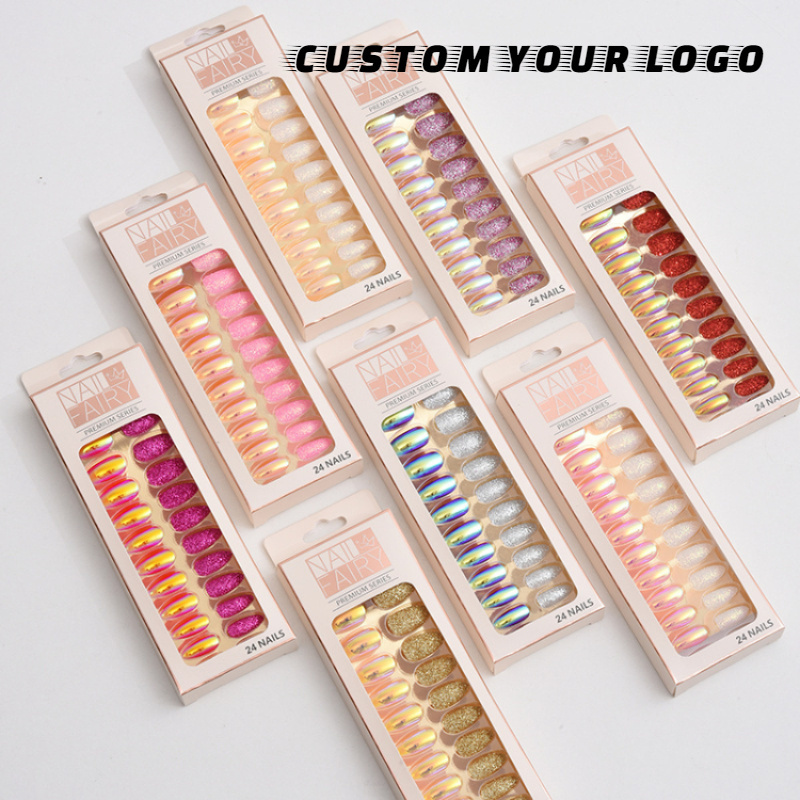 2024 trends private label wholesale press on nails  multiple design  acrylic press on nails Low MOQ