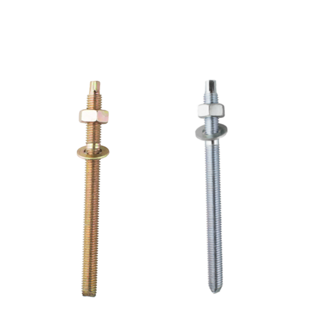 Grade 5.8 zinc plated chemical anchor bolt concrete anchor for building construction Tthread rod