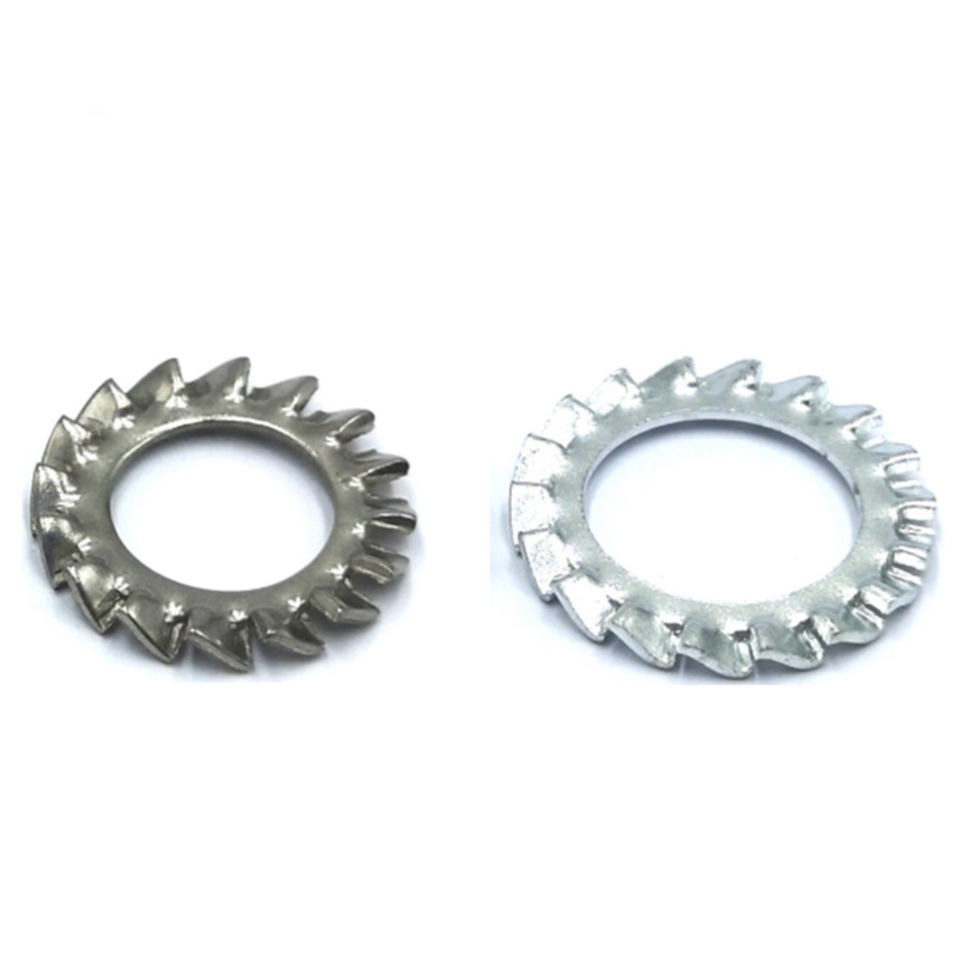 DIN6798A M2.5 M3 M4 M5 M6 M8 M10 M12 M14 M16 M18 M20 304 Stainless Steel Washers External Toothed Gasket Serrated Lock Washer