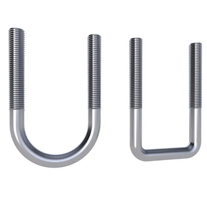 High Quality Custom Size Hot Dip Galvanized Stainless Steel SS316 U Type Shaped Lock Ubolt Pipe Clamp Square U Bolt For Truck