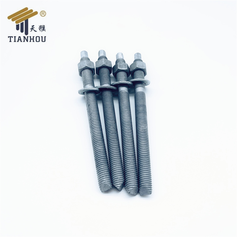 Resin anchor adhesive construction use carbon steel chisel point studs chemical anchor