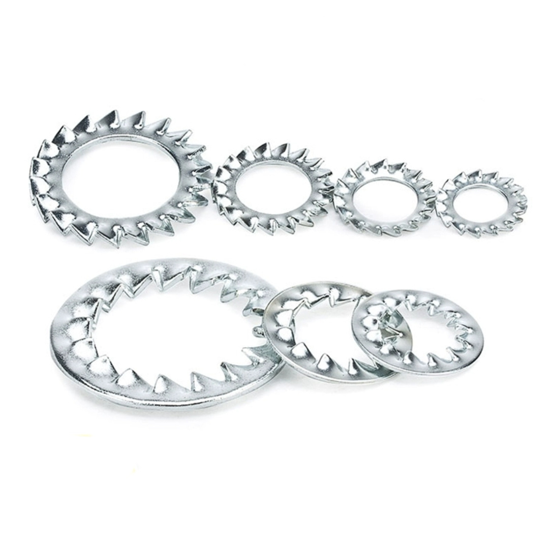 DIN6798A M2.5 M3 M4 M5 M6 M8 M10 M12 M14 M16 M18 M20 304 Stainless Steel Washers External Toothed Gasket Serrated Lock Washer