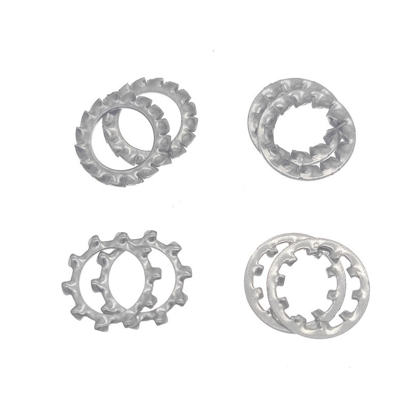 DIN6798A M2.5 M3 M4 M5 M6 M8 M10 M12 M14 M16 M18 M20 304 Stainless Steel Washers External Toothed Gasket Serrated Lock Washer