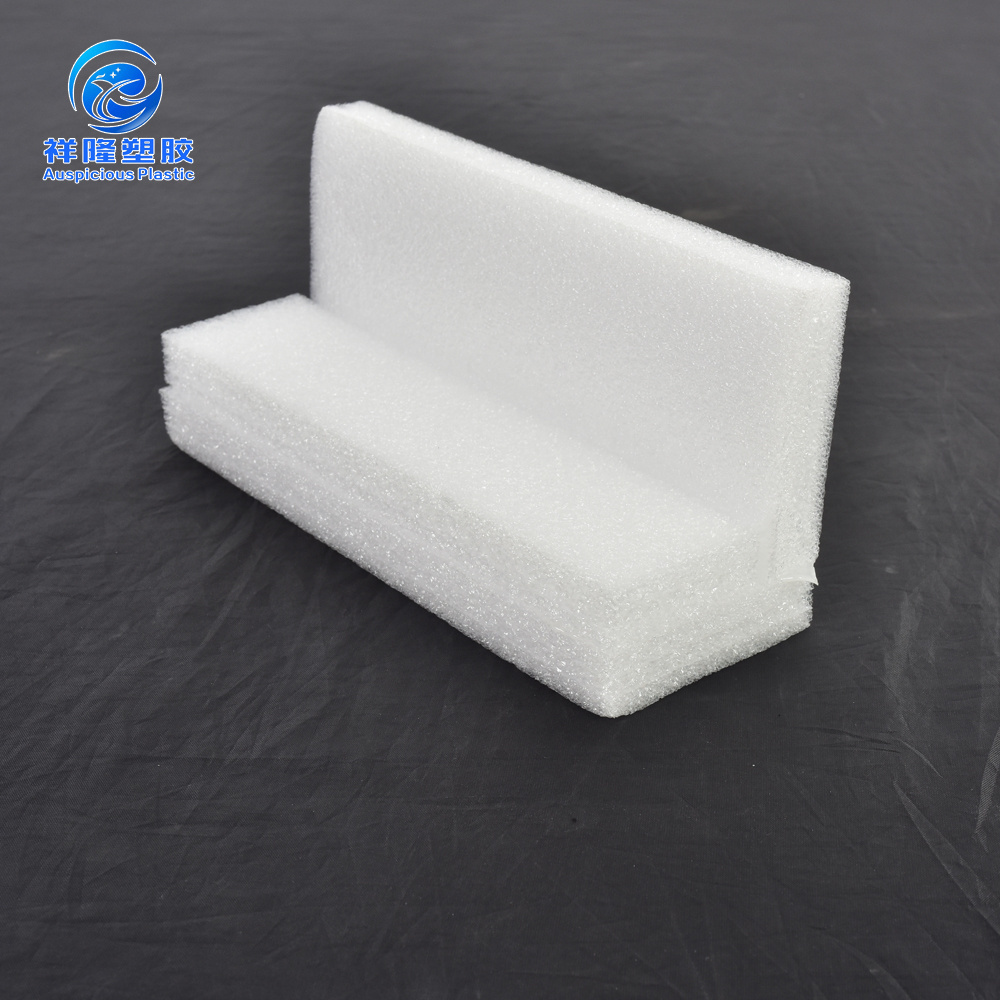 Custom made foam EPE corner protector anti collision furniture L right angle