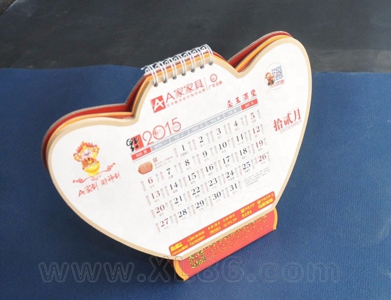 China Wholesale Die Cut Customized Printing 365 Day Printed Table Desk promotional Calendars 2024