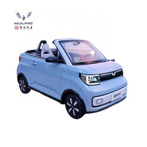 2 Person New Energy Small 4 Wheel Electric Micro Ev Cabrio 2 Seater Adult Smart Convertible Wuling Hongguang Mini Electric Car