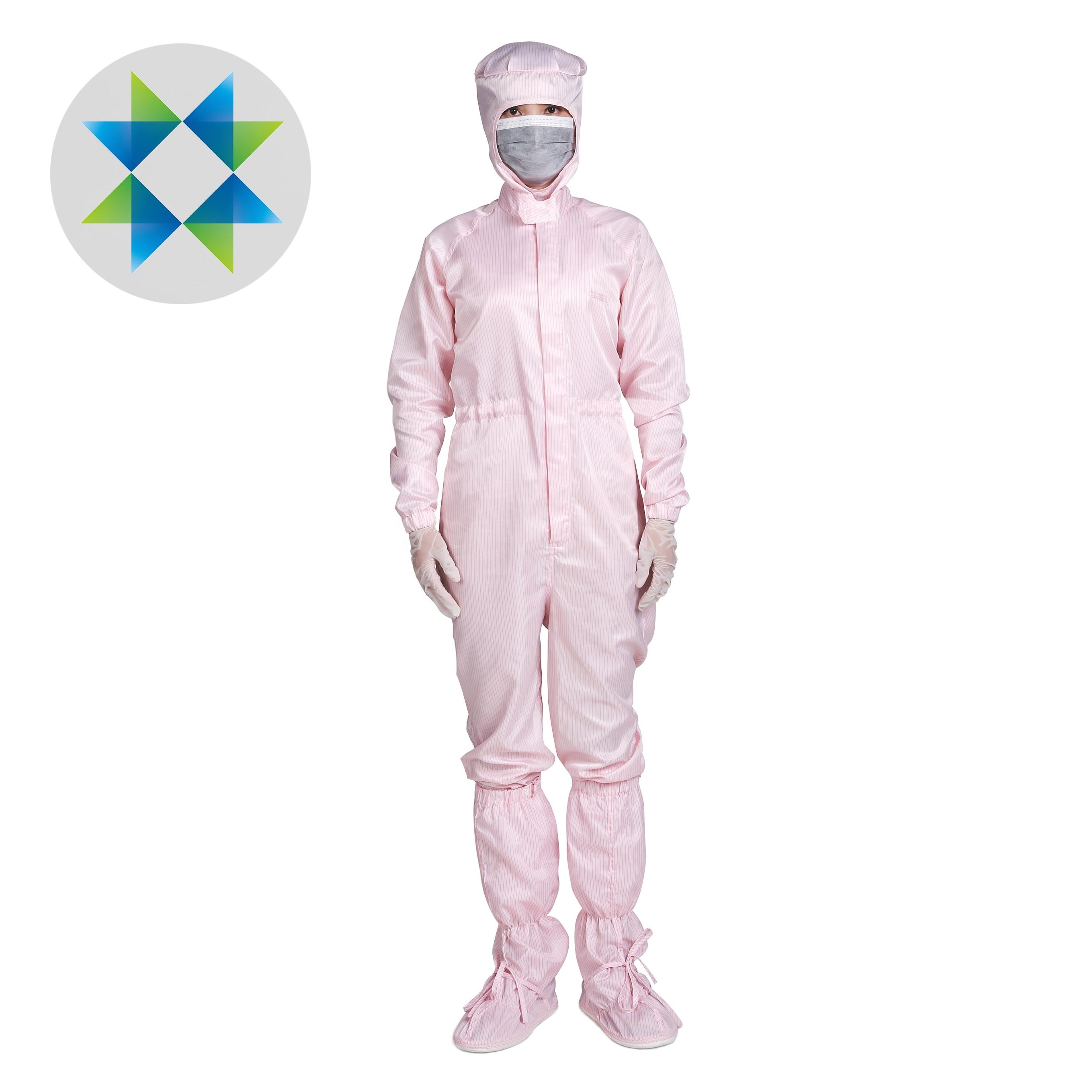 SKPURE manufacturer high quality 0.5 stripe anti-static ESD coverall cleanroom suits