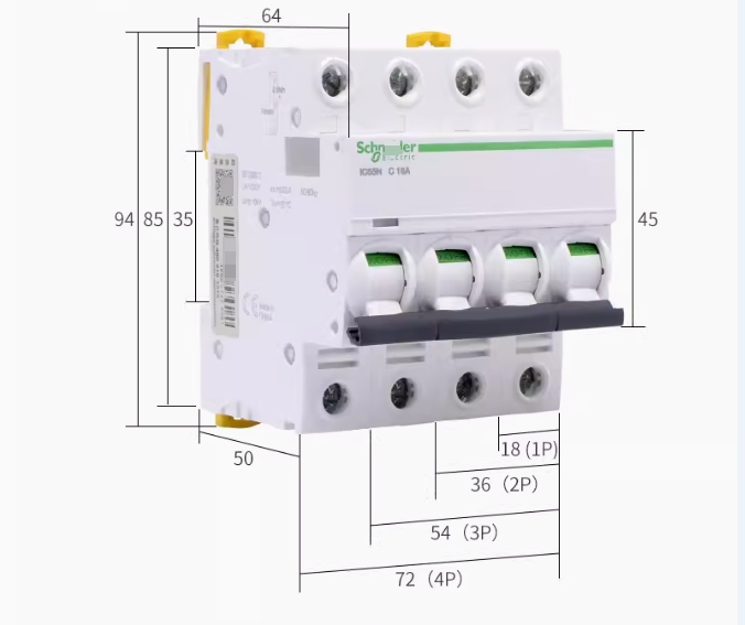 Schneiders Original iC65L-MA Acti9 Compact Miniature Circuit Breaker for Quick and Efficient Circuit Protection 1P 2p 3p 4P