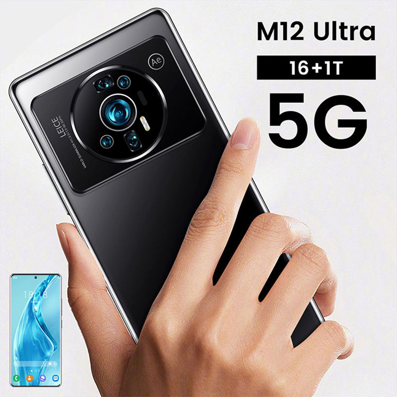 New Arrival Cell Phone M12 ultre 16gb+1t Original Mobile Phones With Gps Bt Wifi Android 4g 5g Global Unlocked Smartphone