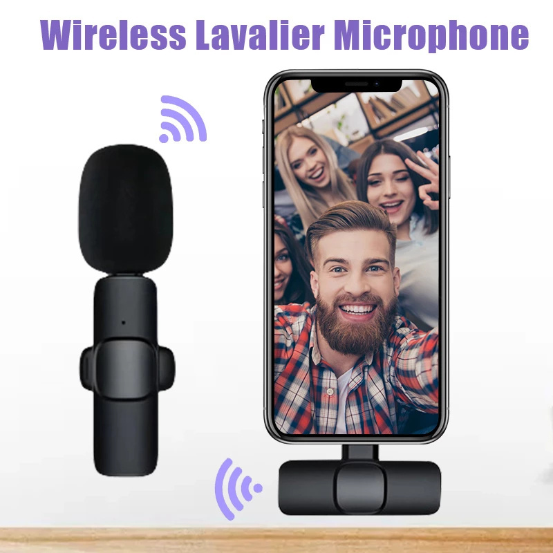 2024 Lavalier microphone mobile phone live radio noise reduction microphone wireless lavalier microphone Wholesale