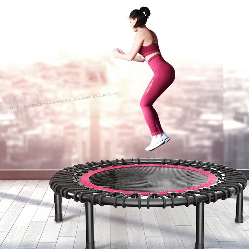 Home fitness jumping bed Gym trampoline indoor with handrails trampoline