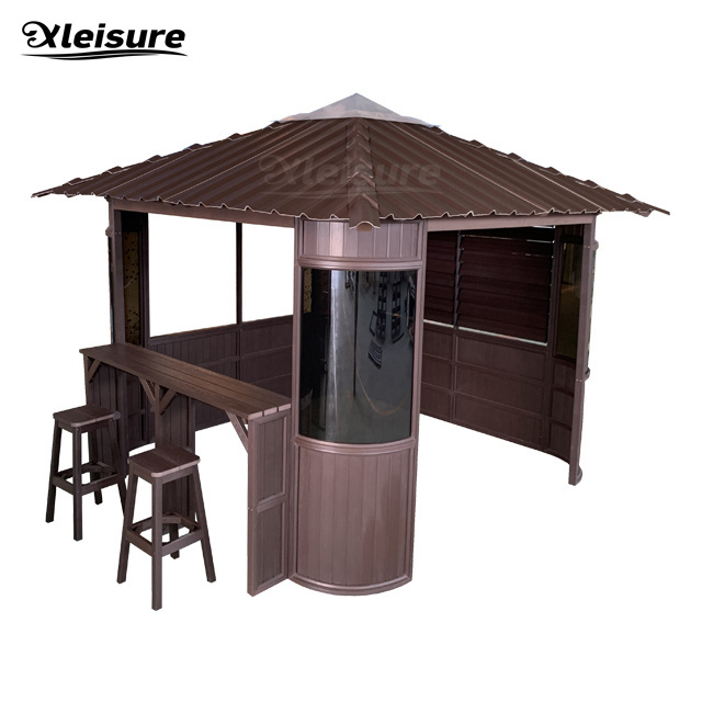 Outdoor Spa Hot Tub Gazebo Permanent Canopy garden patio gazebo for spa pools quality pergola Heavy-duty Pavilion Solid Tent