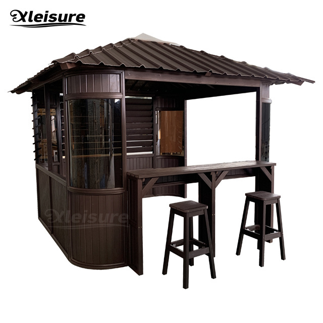 Outdoor Spa Hot Tub Gazebo Permanent Canopy garden patio gazebo for spa pools quality pergola Heavy-duty Pavilion Solid Tent