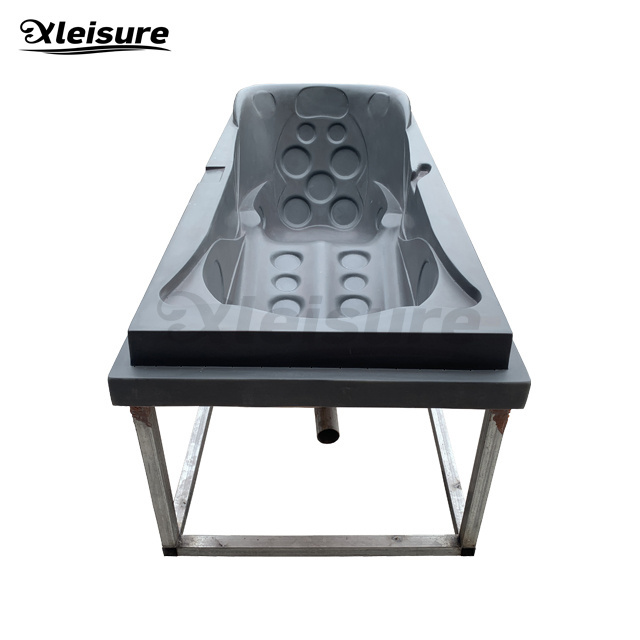 customized one recliner lounge  rectangle spa whirlpool hot tub fiberglass mould thermo-forming mold acrylic spa massage bathtub