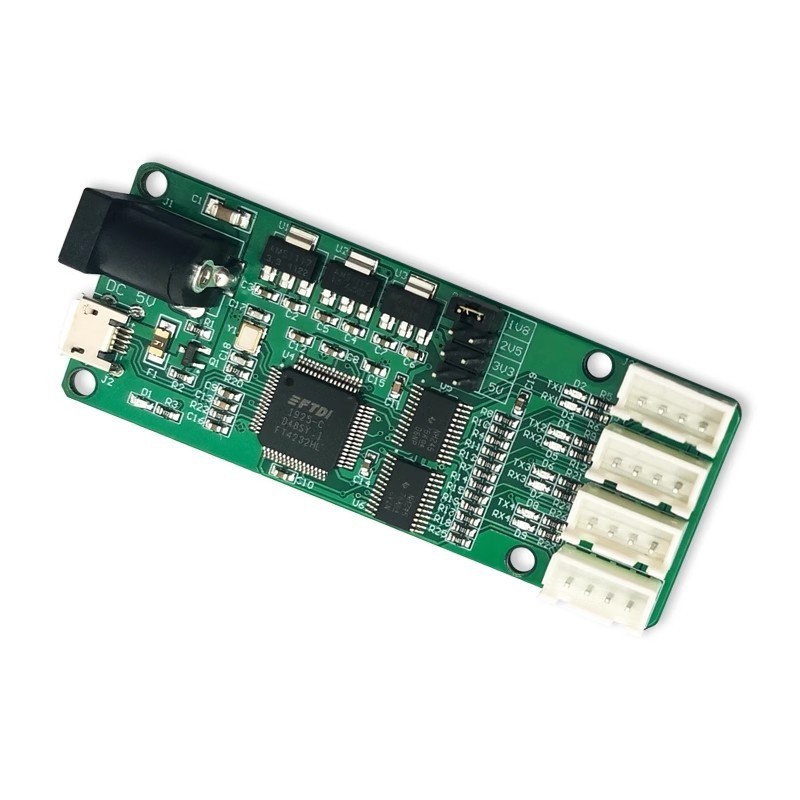 LC-FT4232-4TTL USB to TTL Converter Module 4 Channel UART Serial Port Communication Board 5V 3.3V 2.5V 1.8V XH2.54MM for HDD PC