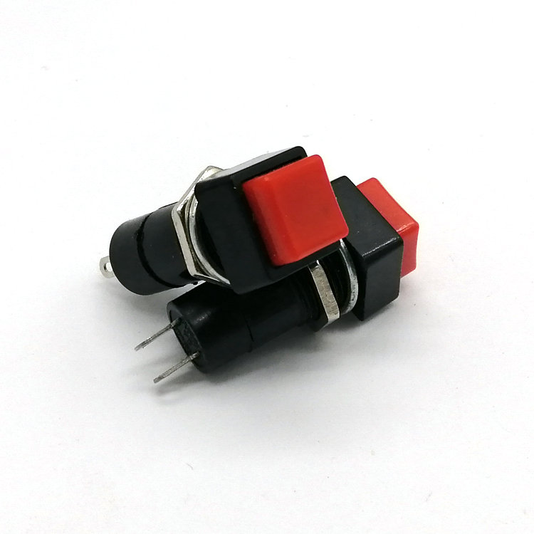 PBS-12A Factory supply 12Mm On-Off Latching Square Head Electric Small Plastic square push button switch