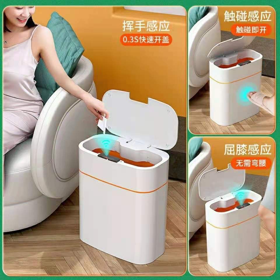 Smart automatic sensor intelligent kitchen plastic bathroom touchless hotel rubbish trash waste garbage bins sensing trash can