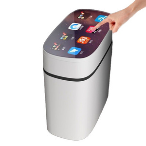 Smart automatic sensor intelligent kitchen plastic bathroom touchless hotel rubbish trash waste garbage bins sensing trash can