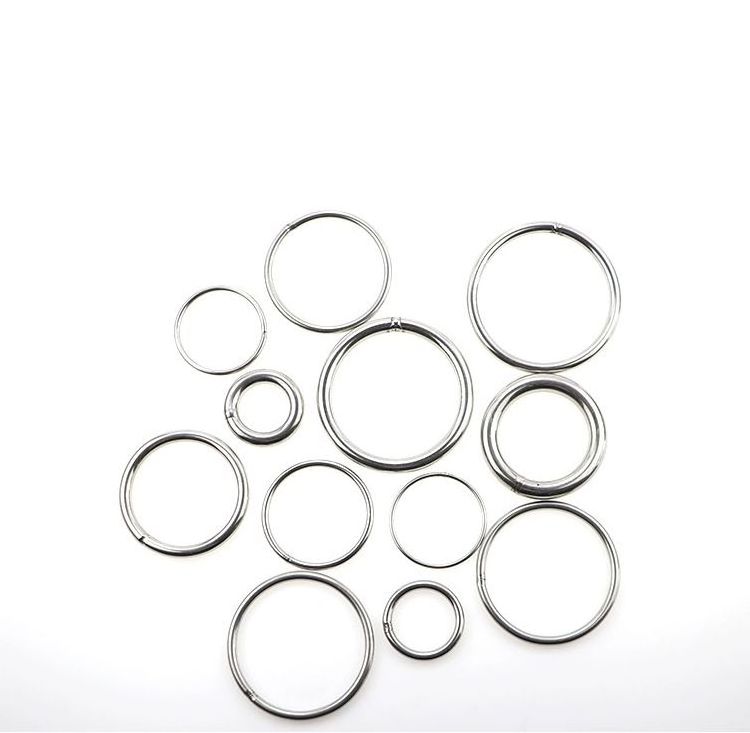 Custom 20mm 35mm Large Heavy Duty Seamless Welded Round O Rings 304 316 Stainless Steel Marine Grade Oval O Ring Metal O-Rings