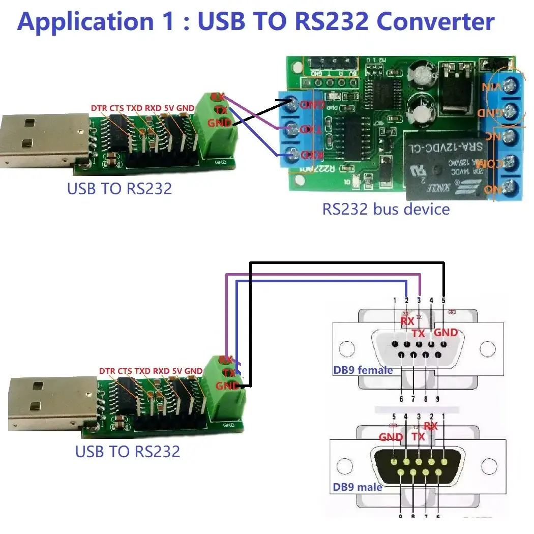 USB TO Serial Port Multi-function Converter Module RS232 TTL CH340 SP232 IC WIN10 for Pro Mini STM32 AVR PLC PTZ Modubs