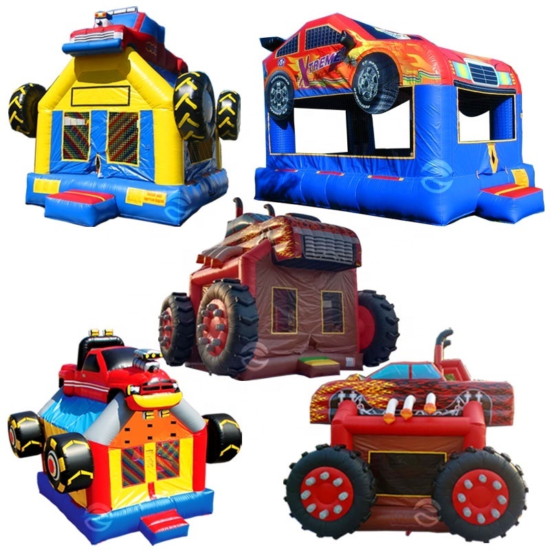 moon commercial inflatable kids monster truck car truck bouncer bouncy castle bounce house combo