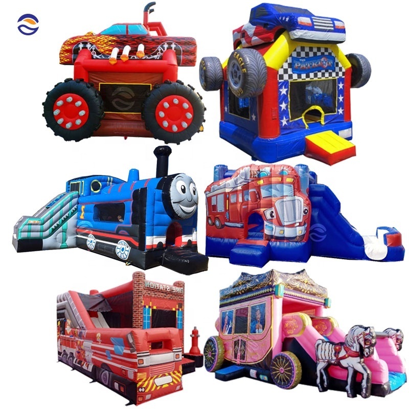 Inflatable Monster Truck Bouncer Slide Bouncy Castle Tractor Cars Bounce House