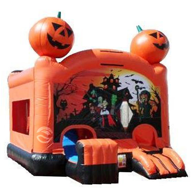 Halloween Bounce House Inflatable Haunted House Slide Pumpkin Bounce House Combo