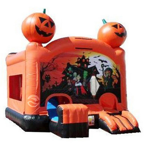 Halloween Bounce House Inflatable Haunted House Slide Pumpkin Bounce House Combo