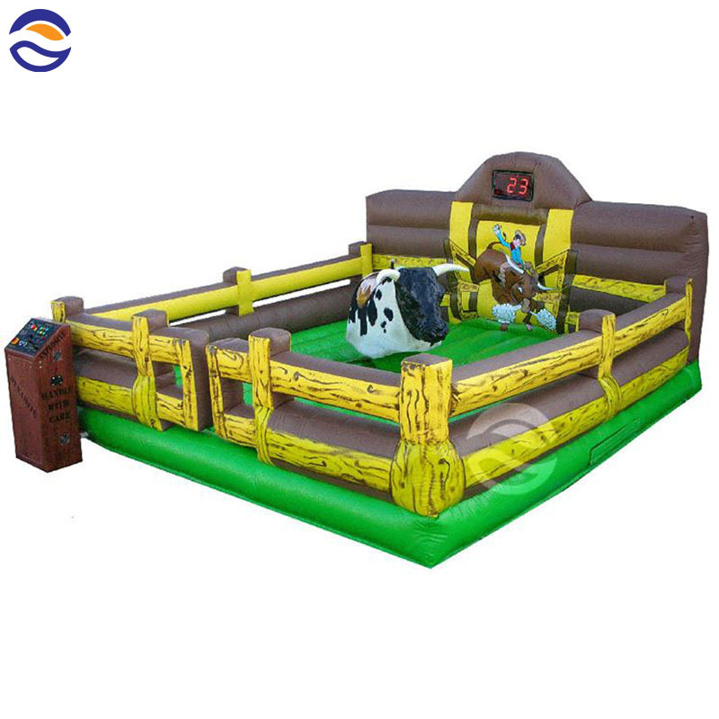 Cheap price Commercial Kids Adult Inflatable Mechanical Games Rodeo Ride Bull For Sale