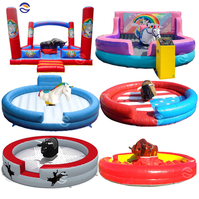 Cheap price Commercial Kids Adult Inflatable Mechanical Games Rodeo Ride Bull For Sale