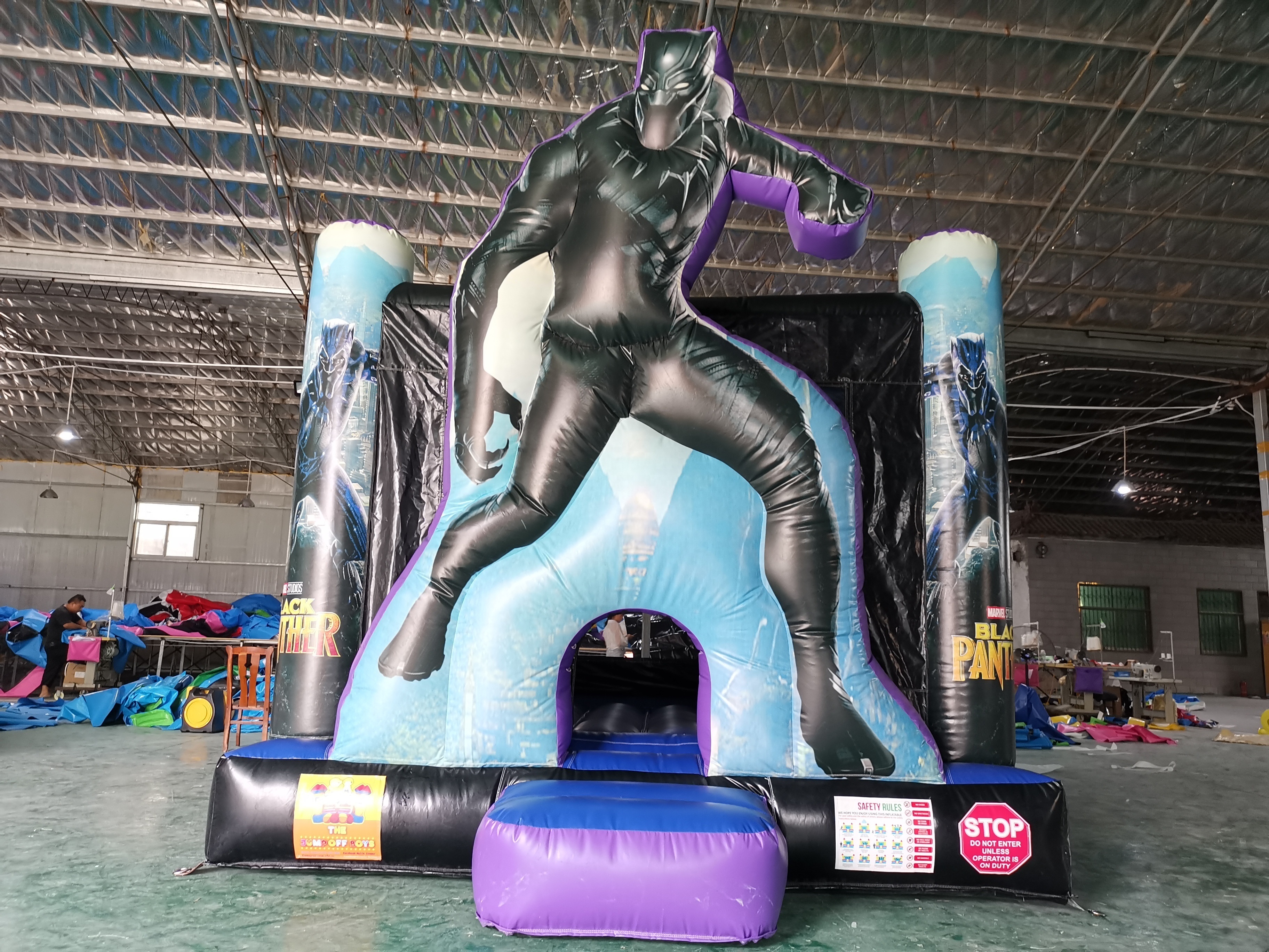 Black N Panther Jumper Inflatable House Commercial Bouncer House Black Bounce