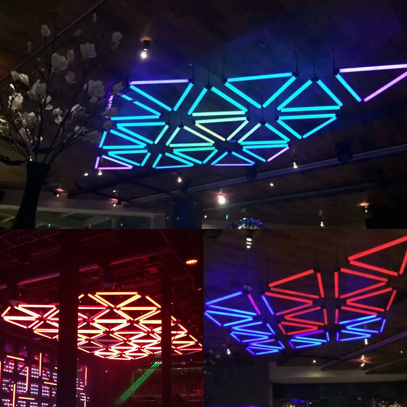 Rgb Led Pixel Tube Led Kinetic Pixel Lighting Winches Triangle Lifting Tube Light For Bar Stage