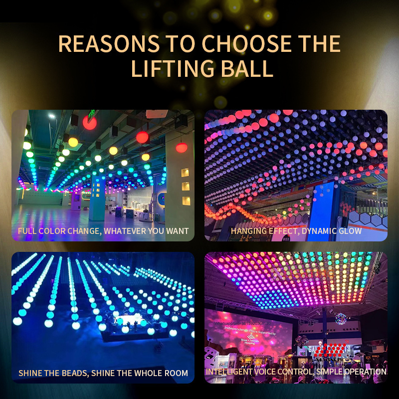 Stage Show Led Kinetic Ball Light Dmx Control Kinetic System Rgb Led Lifting Ball