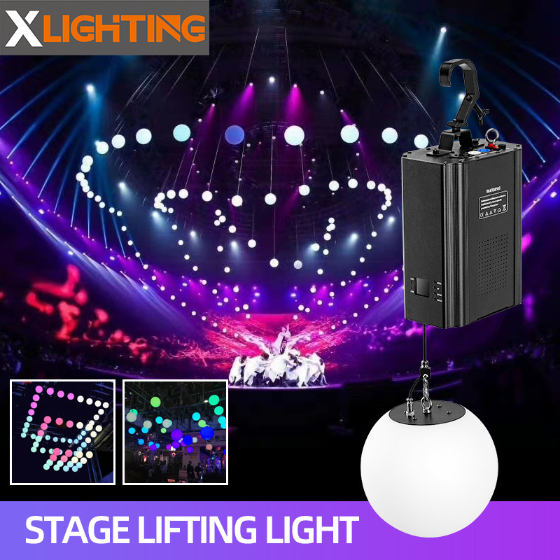 Stage Show Led Kinetic Ball Light Dmx Control Kinetic System Rgb Led Lifting Ball