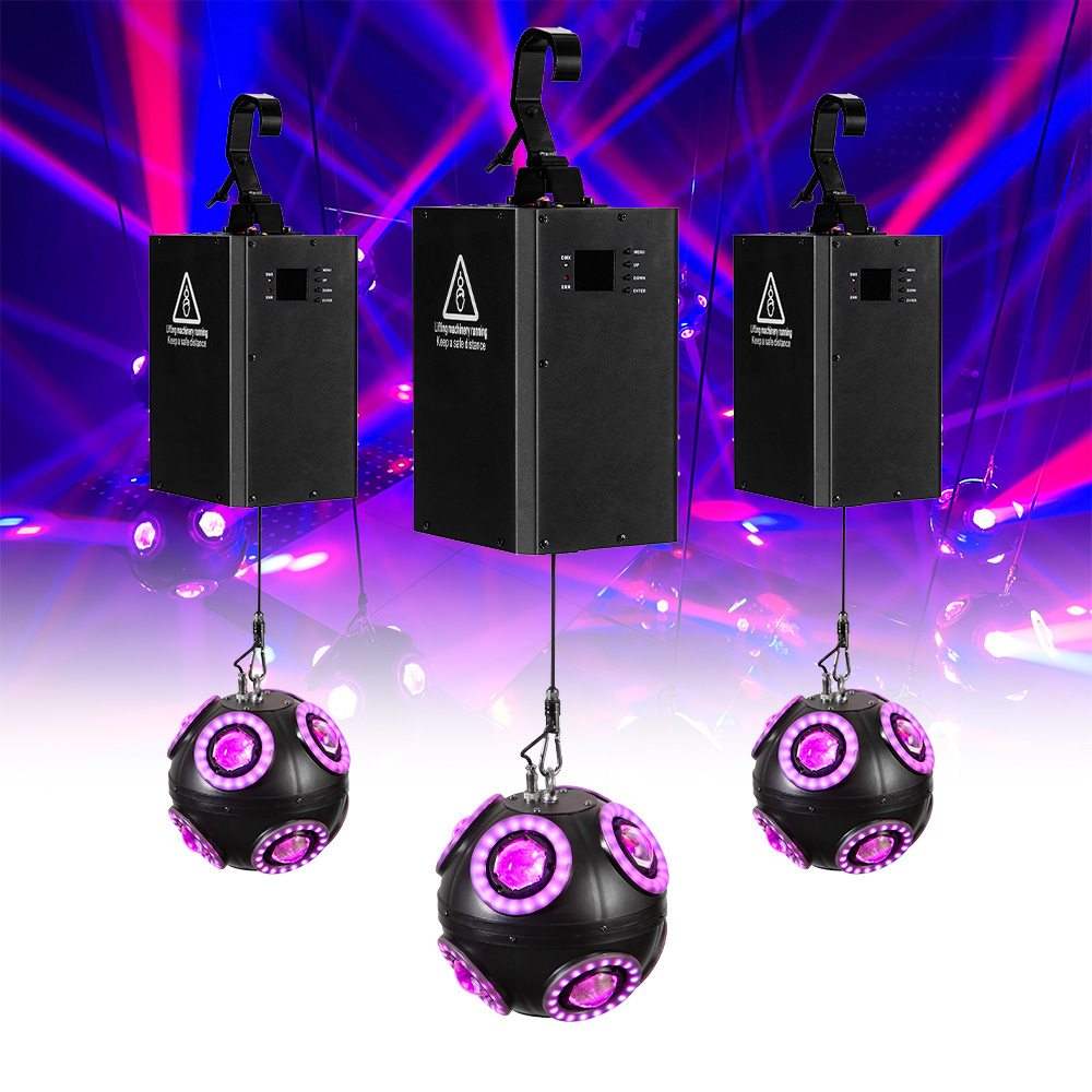 RGB kinetic football winch led ball light dmx kinetic led light for stage