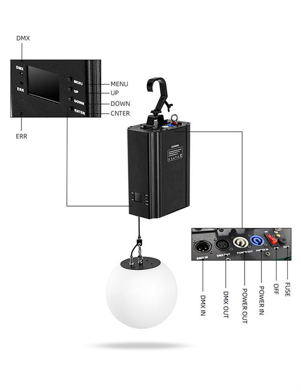 Led Dmx512 Kinetic Lighting Lift Ball Light Rgb Led Kinetic Flying Lifting Ball Disco Lights Suppliers