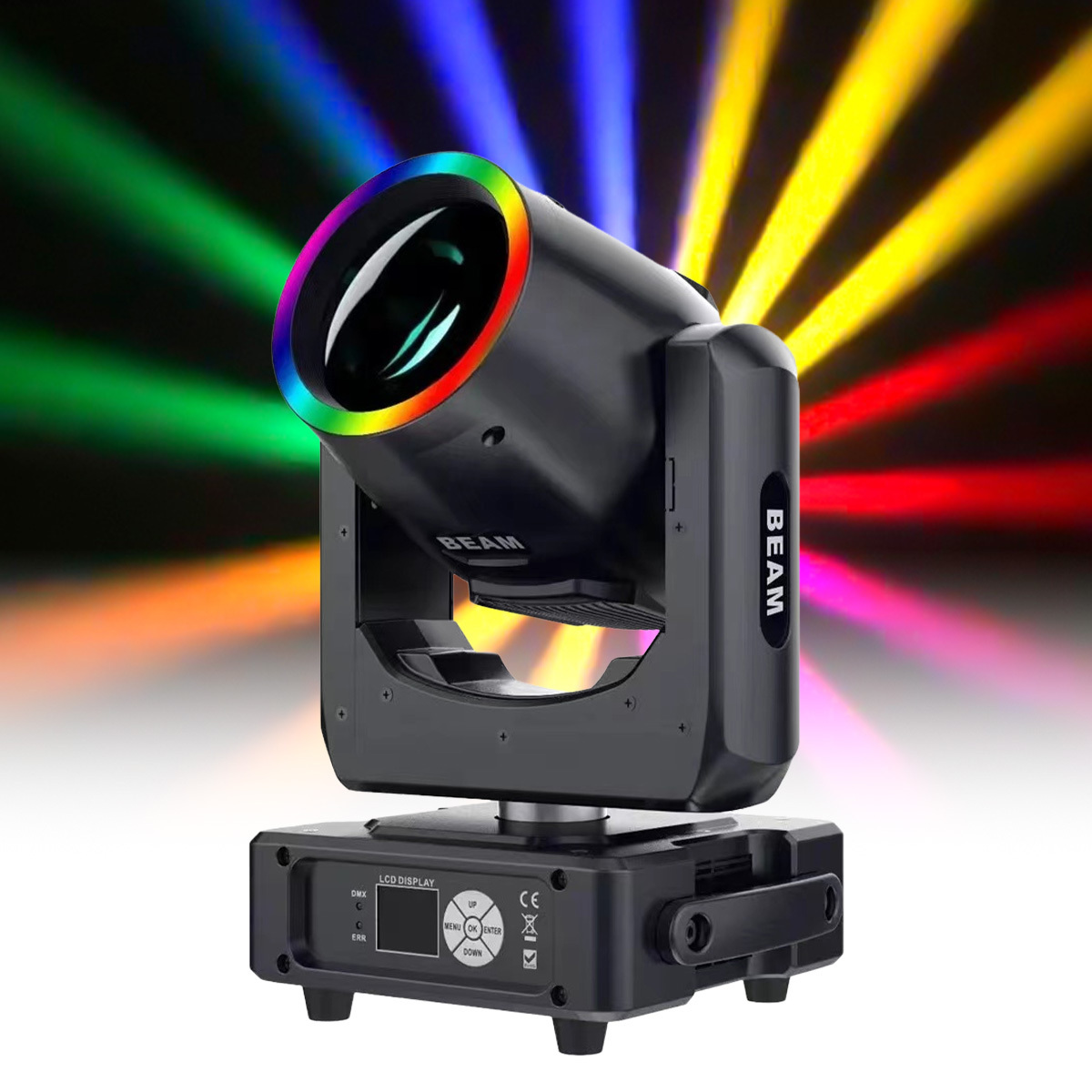 Mini 7R 230W beam moving head light with led ring stage lights moving head for party wedding