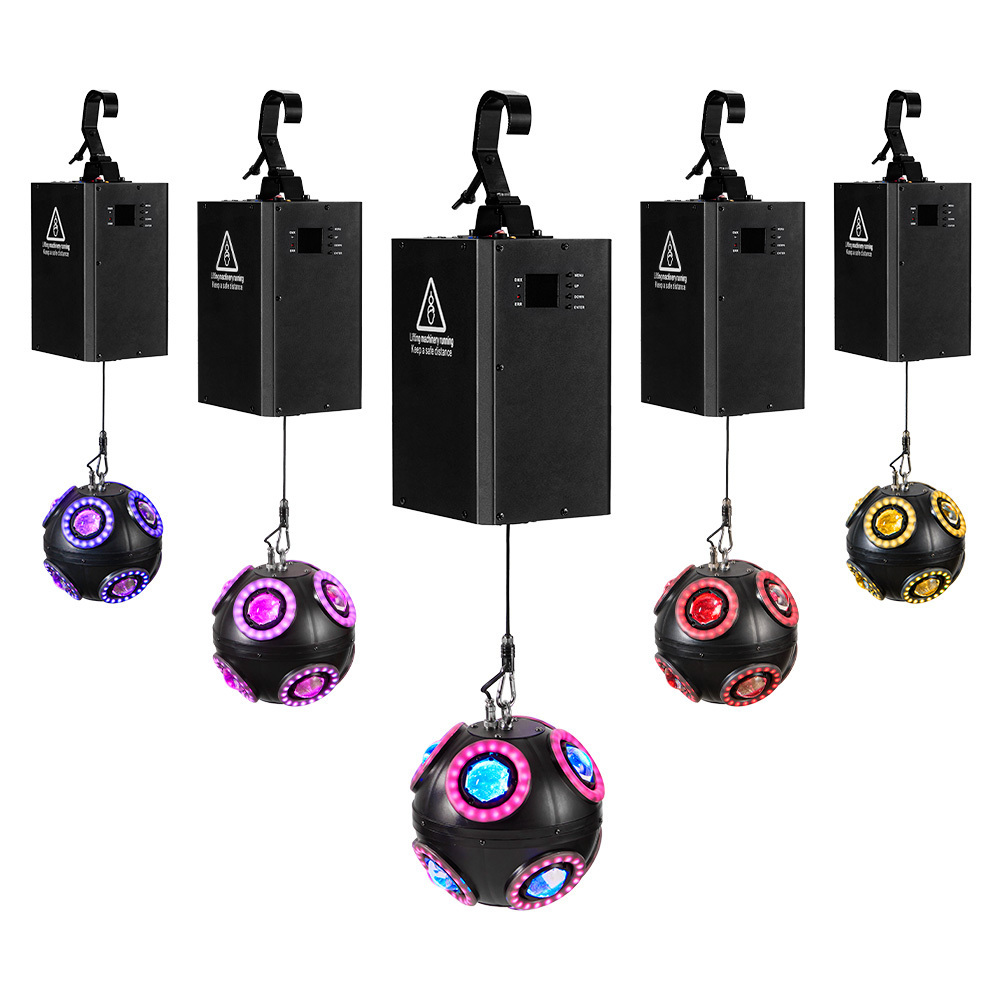 RGB kinetic football winch led ball light dmx kinetic led light for stage