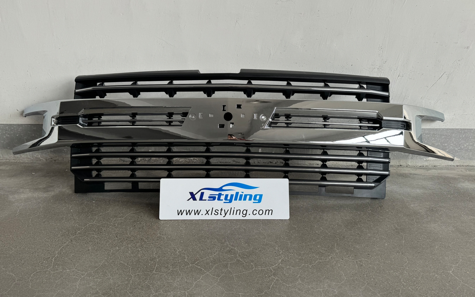 car accessories conversion facelift front grille with electroplate chrome for Chevrolet Silverado 2019+