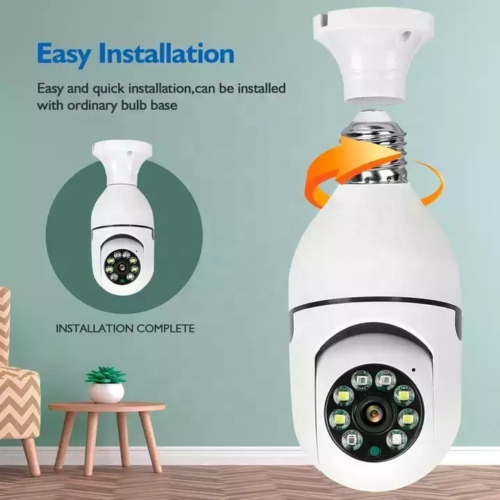 Wifi Light Bulb Home Security Two Way Voice PTZ Bulb E27 Surveillance IP Motion Detection Wifi Video Network Camera