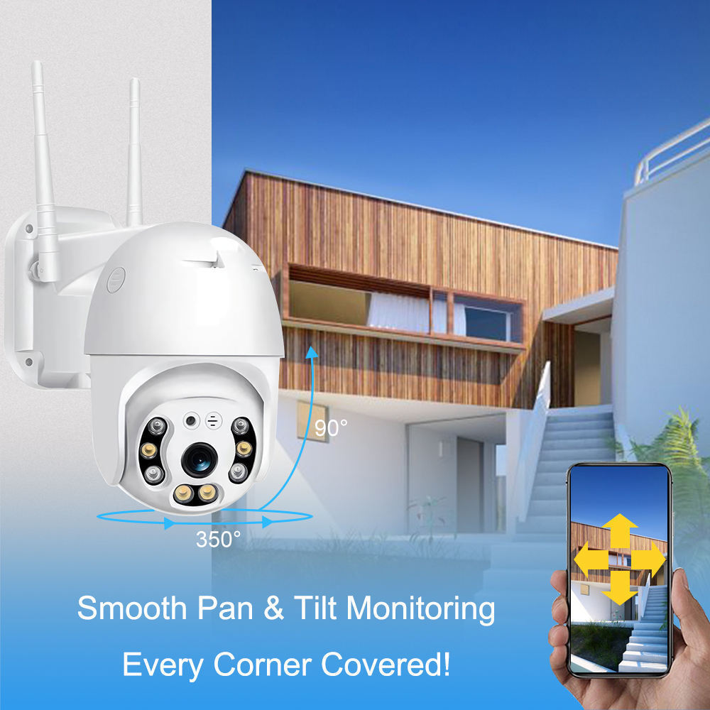 1080P PTZ WiFi Camera Surveillance Security Video Recorder H.265 Outdoor Wireless Two Way Audio 3MP CCTV Camera